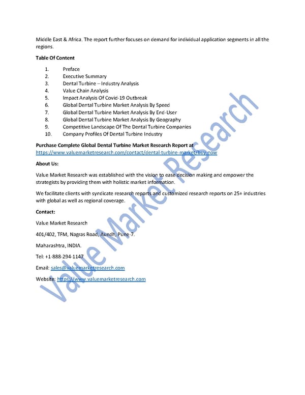 Dental Turbine Market Size, Share, Analysis and Forecast to 2027 - Page 2