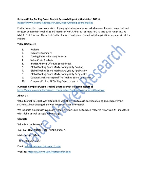 Tooling Board Market Size, Share, Global Forecast to 2027 - Page 2