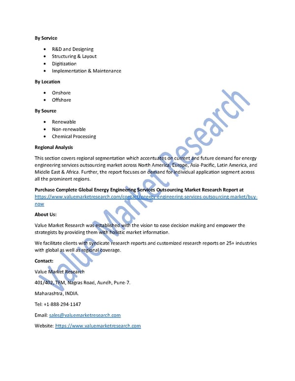 Energy Engineering Services Outsourcing Market Size, Share, Analysis and Forecast to 2027 - Page 2