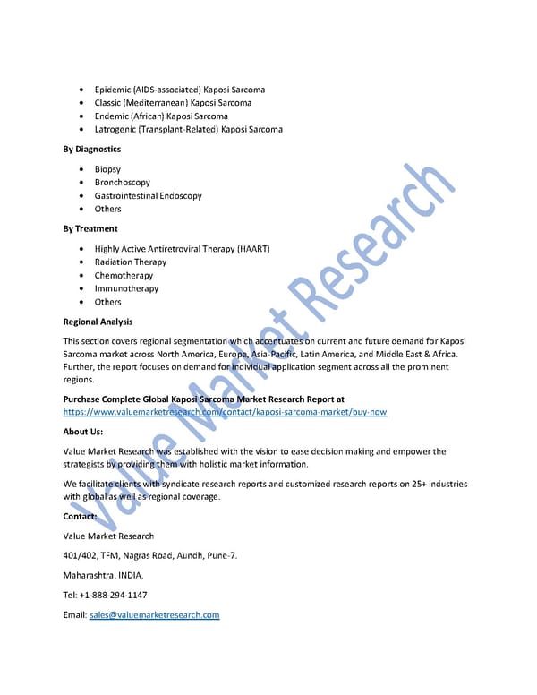 Kaposi Sarcoma Market Size, Analysis Report and Forecast to 2027 - Page 2