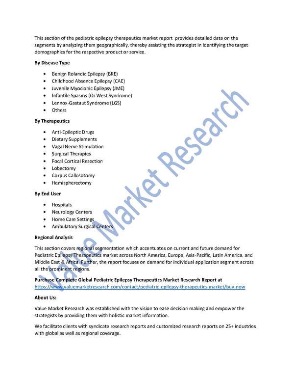 Pediatric Epilepsy Therapeutics Market Size, Analysis and Forecast to 2027 - Page 2