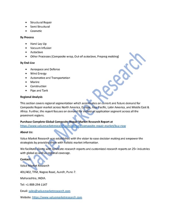 Composite Repair Market Size, Analysis Report and Forecast to 2027 - Page 2