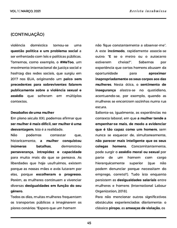 Revista insubmissa - Volume I - Mulheres versão dia 29 para FlippingBook - Page 45