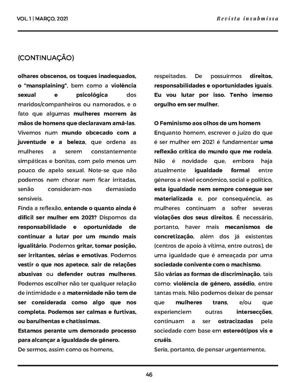 Revista insubmissa - Volume I - Mulheres versão dia 29 para FlippingBook - Page 46