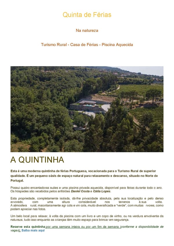 A Quintinha da Leonor Turismo Rural Douro Norte Casa de férias com Piscina Bungalow piscina aquecida parque infantil escapadinha fim de semana top gerês natureza Turismo rural Norte Vivendas Villas Moradias - Page 8