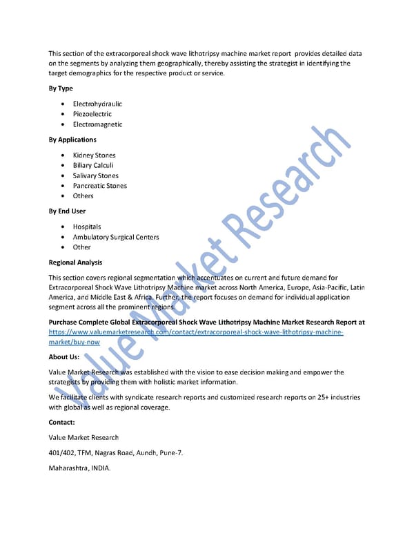 Global Extracorporeal Shock Wave Lithotripsy Machine Market - Page 2