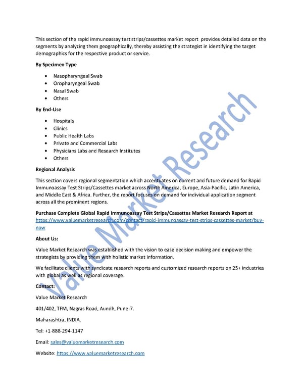 Global Rapid Immunoassay Test Strips-Cassettes Market - Page 2