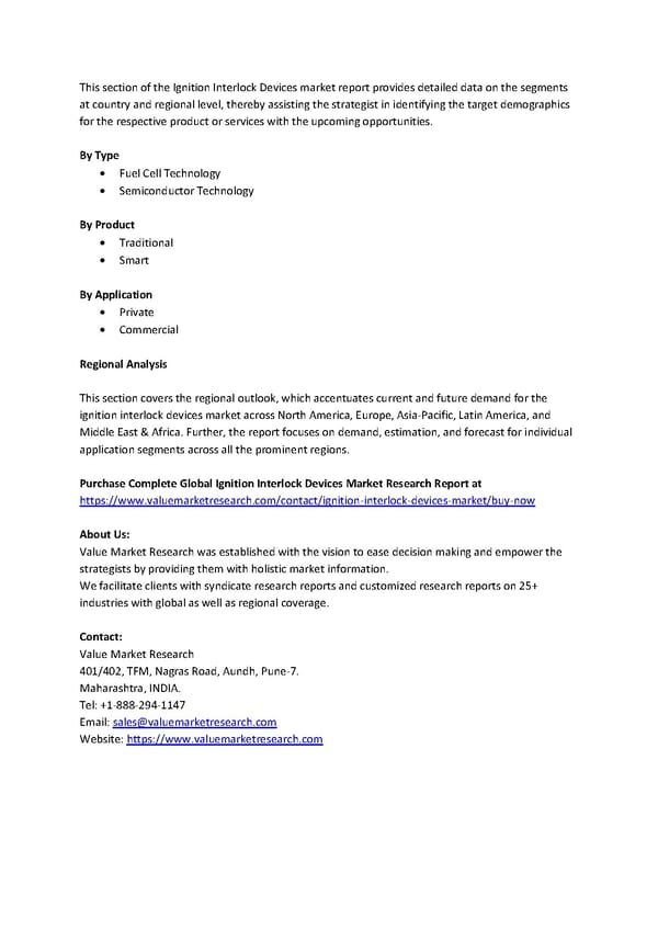 Global Ignition Interlock Devices Market Report, Latest Trends, Industry Opportunity & Forecast to 2027 - Page 2