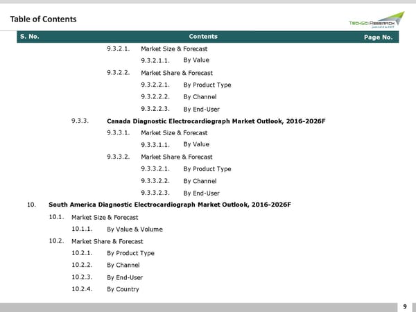 GLOBAL DIAGNOSTIC ELECTROCARDIOGRAPH MARKET 2026 - Page 9