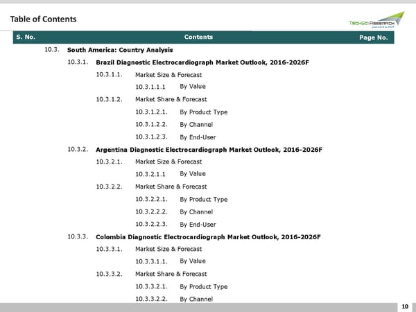 GLOBAL DIAGNOSTIC ELECTROCARDIOGRAPH MARKET 2026 - Page 10