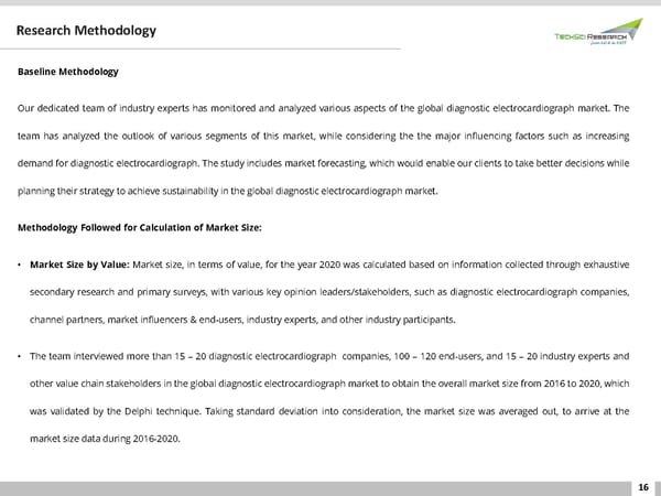 GLOBAL DIAGNOSTIC ELECTROCARDIOGRAPH MARKET 2026 - Page 16