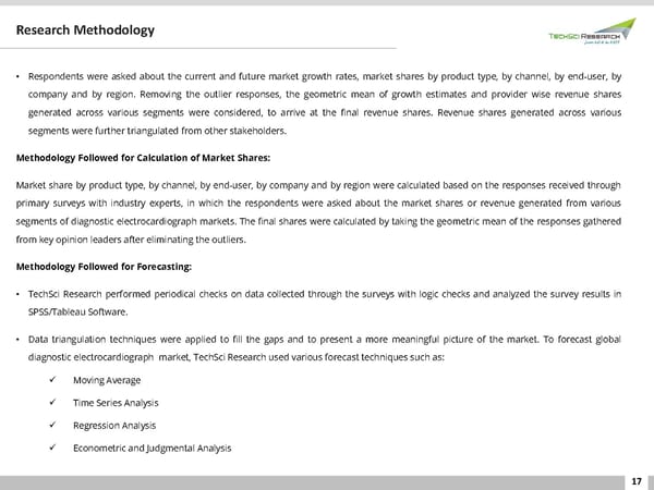 GLOBAL DIAGNOSTIC ELECTROCARDIOGRAPH MARKET 2026 - Page 17