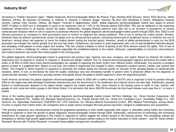 GLOBAL DIAGNOSTIC ELECTROCARDIOGRAPH MARKET 2026 - Page 19