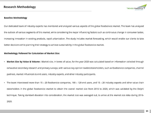 GLOBAL FOODSERVICE MARKET FORECAST & OPPORTUNITIES 2026 - Page 14