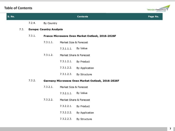 GLOBAL MICROWAVE OVEN MARKET FORECAST & OPPORTUNITIES 2026 - Page 7