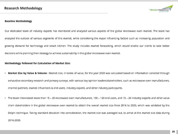 GLOBAL MICROWAVE OVEN MARKET FORECAST & OPPORTUNITIES 2026 - Page 19