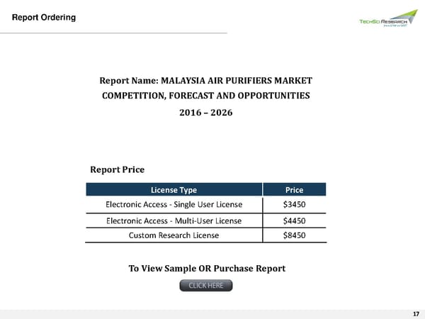 MALAYSIA AIR PURIFIERS MARKET Size, Share & Trend 2026 - Page 17