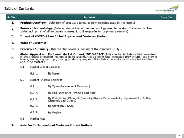 GLOBAL APPAREL AND FOOTWEAR MARKET FORECAST & OPPORTUNITIES - Page 3