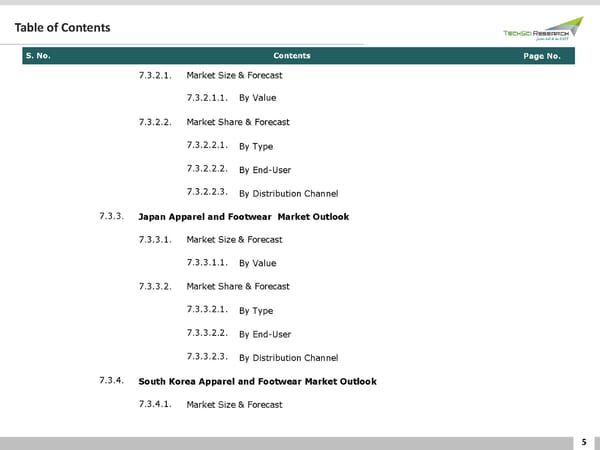 GLOBAL APPAREL AND FOOTWEAR MARKET FORECAST & OPPORTUNITIES - Page 5