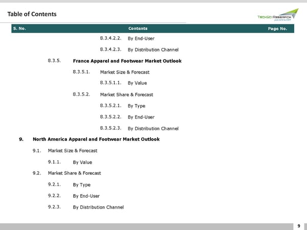 GLOBAL APPAREL AND FOOTWEAR MARKET FORECAST & OPPORTUNITIES - Page 9