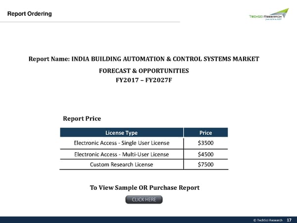 INDIA BUILDING AUTOMATION & CONTROL SYSTEMSMARKET 2027 - Page 17