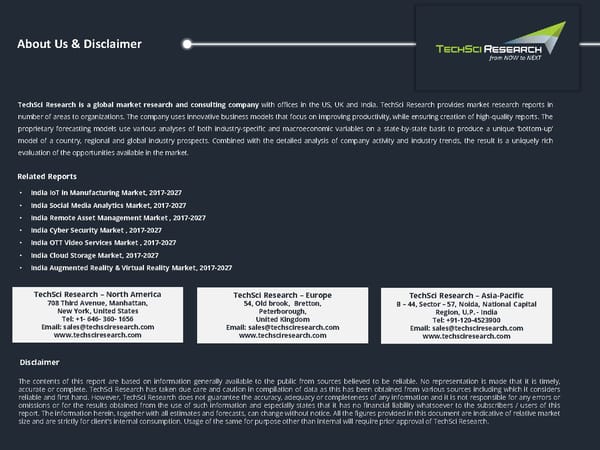 INDIA BUILDING AUTOMATION & CONTROL SYSTEMSMARKET 2027 - Page 18