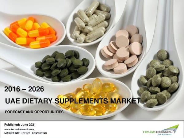 UAE DIETARY SUPPLEMENTS MARKET 2026 - Page 1