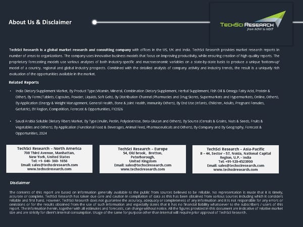 UAE DIETARY SUPPLEMENTS MARKET 2026 - Page 16