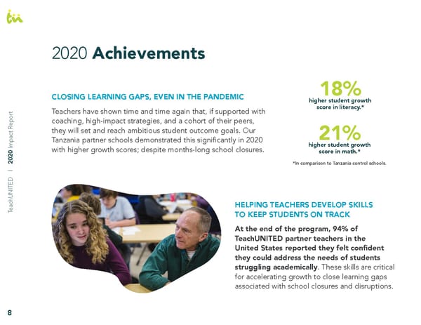 TeachUNITED 2020 Impact Report - Page 10