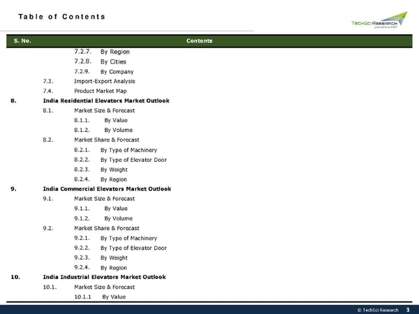 INDIA ELEVATORS MARKET Forecast 2027 - Page 3