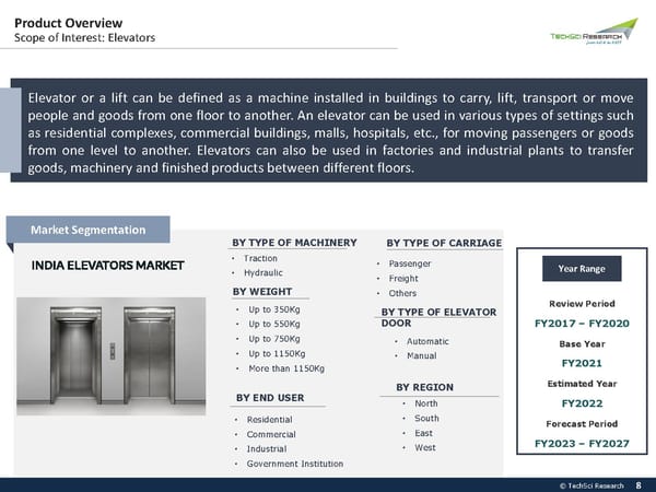 INDIA ELEVATORS MARKET Forecast 2027 - Page 8