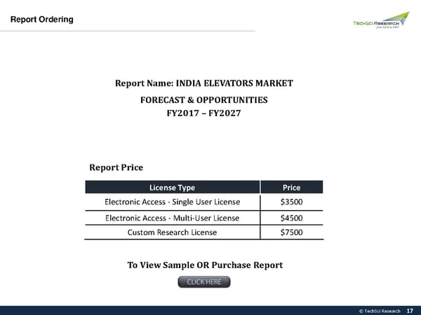 INDIA ELEVATORS MARKET Forecast 2027 - Page 17