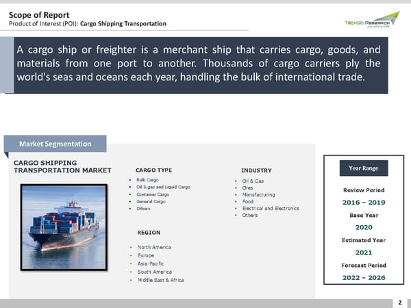 GLOBAL CARGO SHIPPING TRANSPORTATION MARKET - Page 2