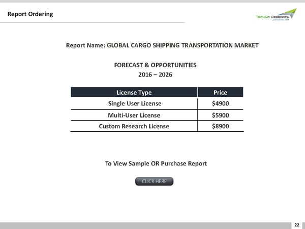 GLOBAL CARGO SHIPPING TRANSPORTATION MARKET - Page 22