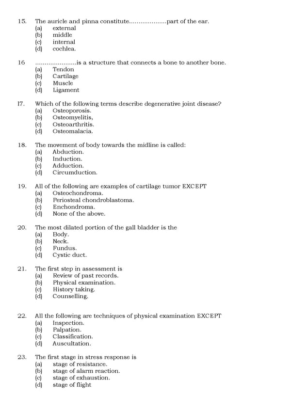 Free NMCN Objective Questions MCQ for General Nurse or Midwives - Page 3