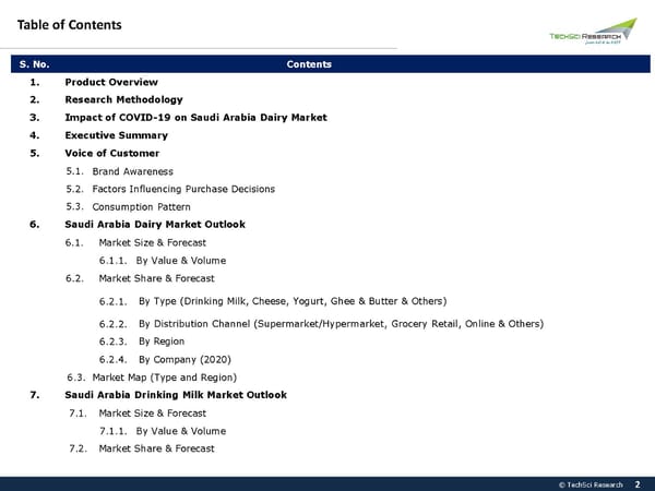 SAUDI ARABIA DAIRY MARKET 2026 - Page 2