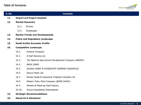 SAUDI ARABIA DAIRY MARKET 2026 - Page 4