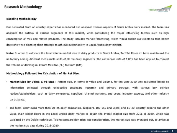 SAUDI ARABIA DAIRY MARKET 2026 - Page 9