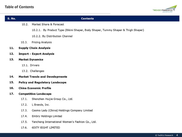 China Lingerie Market Size, Share & Trend 2026 - Page 4