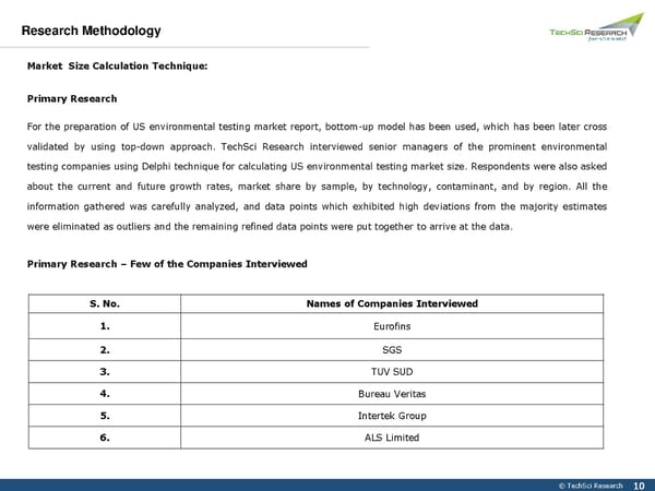 NITED STATES ENVIRONMENTAL TESTING MARKET TREND 2026 - Page 10