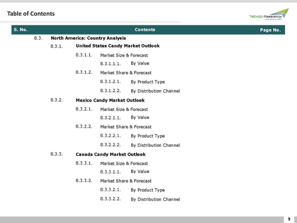 Global Candy Market Forecast 2026 - Page 9