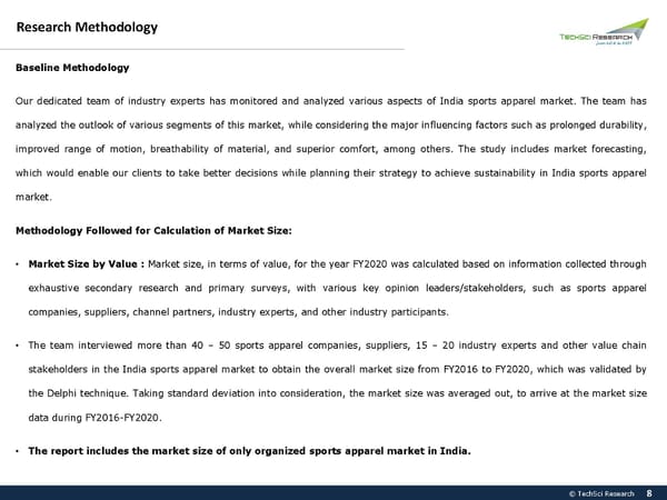 NDIA SPORTS APPAREL MARKET 2026 - Page 8