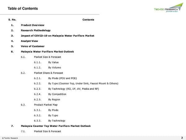 MALAYSIA WATER PURIFIERS MARKET 2026 - Page 2