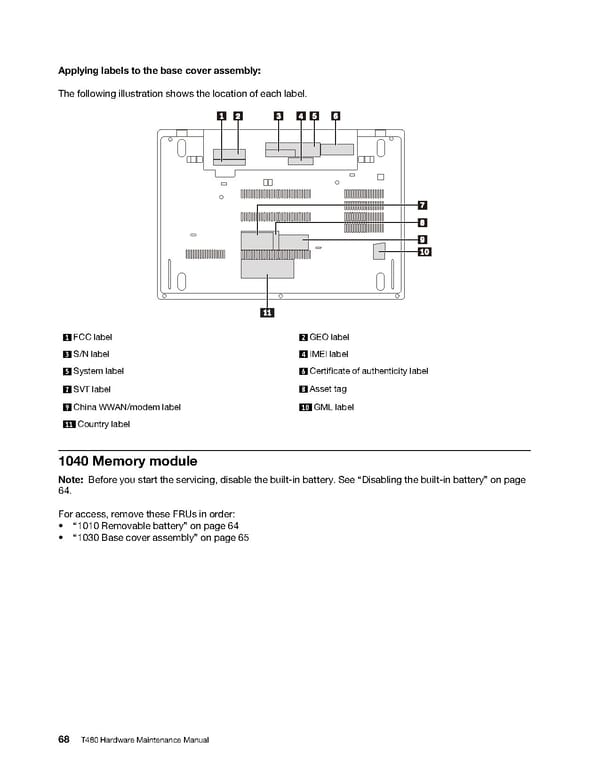 T480 Hardware Maintenance Manual - Page 74