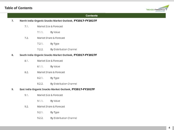 INDIA ORGANIC SNACKS MARKET 2027 - Page 4