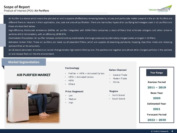 NEW ZEALAND AIR PURIFIERS MARKET  2030 - Page 6