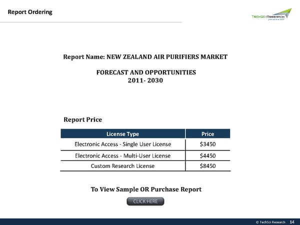 NEW ZEALAND AIR PURIFIERS MARKET  2030 - Page 14