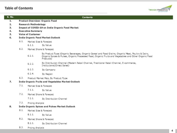 INDIA ORGANIC FOOD MARKET 2026 - Page 4