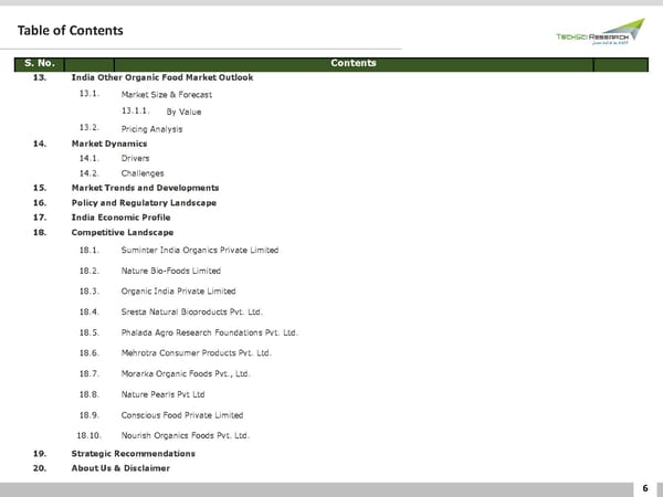 INDIA ORGANIC FOOD MARKET 2026 - Page 6