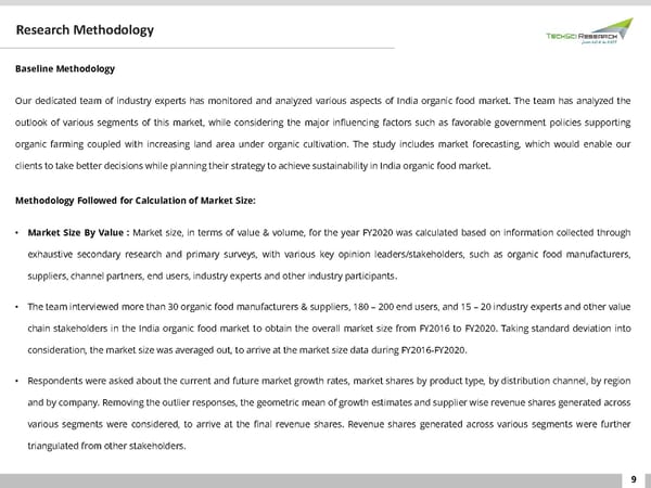 INDIA ORGANIC FOOD MARKET 2026 - Page 9